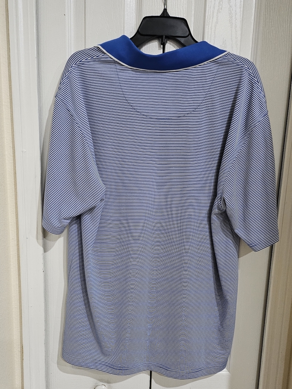 Champions Tour Golf Polo Shirt Mens XL Blue Striped Performance Short Sleeve . - Picture 7 of 9